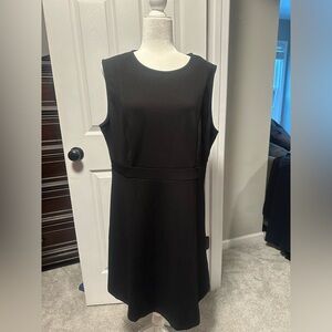 NWT Allegra K black sleeveless business dress. Banded waist staple dress